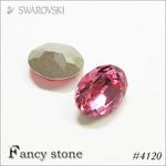 【スワロフスキー】ファンシーストーン☆オーバル型 ローズ #4120 8×6mm 2粒