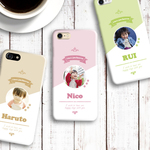 【送料無料】セミオーダー iPhoneケース〈写真入れ・名入れ〉ミルク【3カラー】