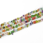 【直輸入】5～8mm*カラフルさざれ天然石*87cm