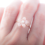 さくら＊ひと花華奢リング～12mm・14KGF