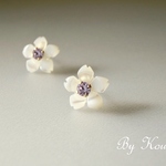 ＊2way♪＊*shell flower＊V.アレキサンドライトピアス。W