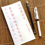 名前と住所のお手本 3名用