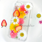 ピンキーベリー押し花iPhoneケース