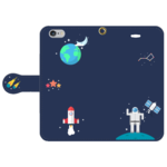 宇宙飛行士の手帳型スマホケース iPhone＆Android