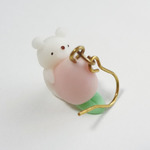 ぎゅっ！桃とクマのピアス。*