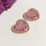 押し花＊ハートピアス＊イヤリング
