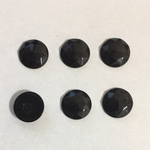 アクリルラウンドカットカボション ブラック 24mm 6こ