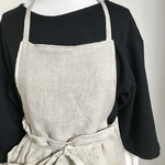 コットンリネン　ラップ エプロンドレス 　　