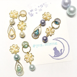 涙・泪・華・コットンパールピアス・イヤリング
