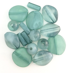 グリーン fake stone アクリルビーズミックス