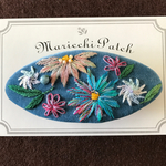 花刺繍 バレッタ