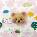 ぬいぐるみのような もふもふ   くまちゃんマグネット。