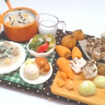 hand:made:ミニチュア：ドールハウス：きのこのクリームシチュー作りセット：