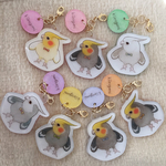 【受注製作】手描きオカメインコのストラップ