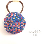 mosaic 刺繍ヘアゴム