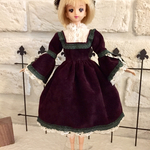 ワイン色 淑女のベロアドレスセット