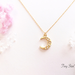 只今✨Wキャンペーン✨再販3♡《受注制作》満天の星とともに輝く三日月🌙ネックレス