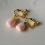 さくら色マシュマロのイヤリング