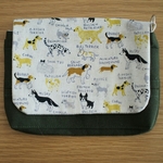 ★☆brilliant nature☆様専用ページです★いろいろわんこの移動ポケット（2点）★クリップ1セット付き・スマートフォンが入るサイズ・大きめティッシュケース・ポケットふたつ・キーリング付き★