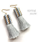 stripe × tassel pierce（light blue）