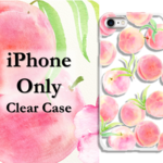 【期間限定 送料無料】かわいいピーチなスマホケース　透明　iPhone  
