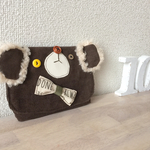 プードルファーが可愛い♡クマの移動ポケット❷