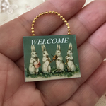 チェーン付きサインプレート ✳︎うさぎの楽隊 WELCOME