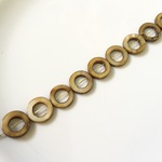  シェルビーズ フープ ブラウン