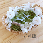 かごリングピロー(薔薇とあじさい)