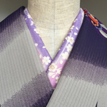 再販＊2枚セット＊洗える木綿半衿 流水に桜(ピンク グリーン）