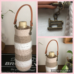 『受注制作』春色ボーダーAタイプ♡ 持ち手付きペットボトルカバー(500mlサイズ)