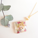 flowerスクウェアネックレス