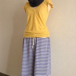 黄色いアップルボーダーポケット＆マリンボーダーパンツ☆