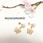 値下げ＊桜&コットンパール＊ピアス【481】