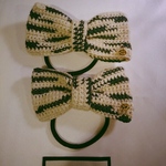 ビックリボン ヘアアクセ ゴム スマイル ゼブラ