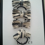 リボン 結び ヘアアクセ ゴム ゼブラ