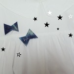宇宙をリボンに切り取った！プラバンブローチ
