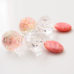 桜グラデーションのシェル  ピンク 大ぶりイヤリング