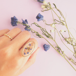  ❁新作＆再販売×5❁ お花のかけらリング -blue×white- 9号/11号/13号