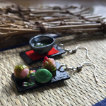 新作　お花見茶屋　ピアス