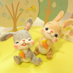 ニンジン大好き！仲良しうさぎの姉弟