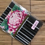 着物リメイク名刺入れ【黒縞×菊】