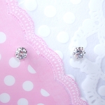再販10↑】 対アレルギーステンレスCZピアス(4mm)