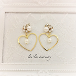 大きなハート♡ビジューピアス