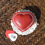 heart pick case [red×white]