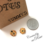 ”CHUNKY CHOCOLATE CHIP COOKEIS” チョコチップクッキー ピアス＊透明ポストに変更可能＊再販×3