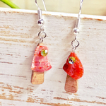 桜の木と桜色の貝殻ピアス♪