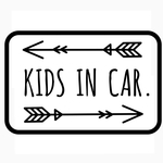 Hachi8sticker☆ 『KIDS IN CAR』 ☆ ステッカー  （2アロータイプ）