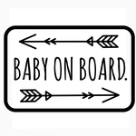 Hachi8sticker☆ 『BABY ON BOARD』 ☆ ステッカー （2アロータイプ）