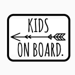 Hachi8sticker☆ 『KIDS ON BOARD』 ☆ ステッカー (１アロータイプ）